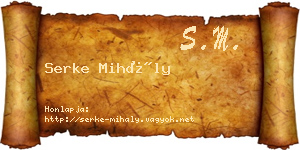 Serke Mihály névjegykártya